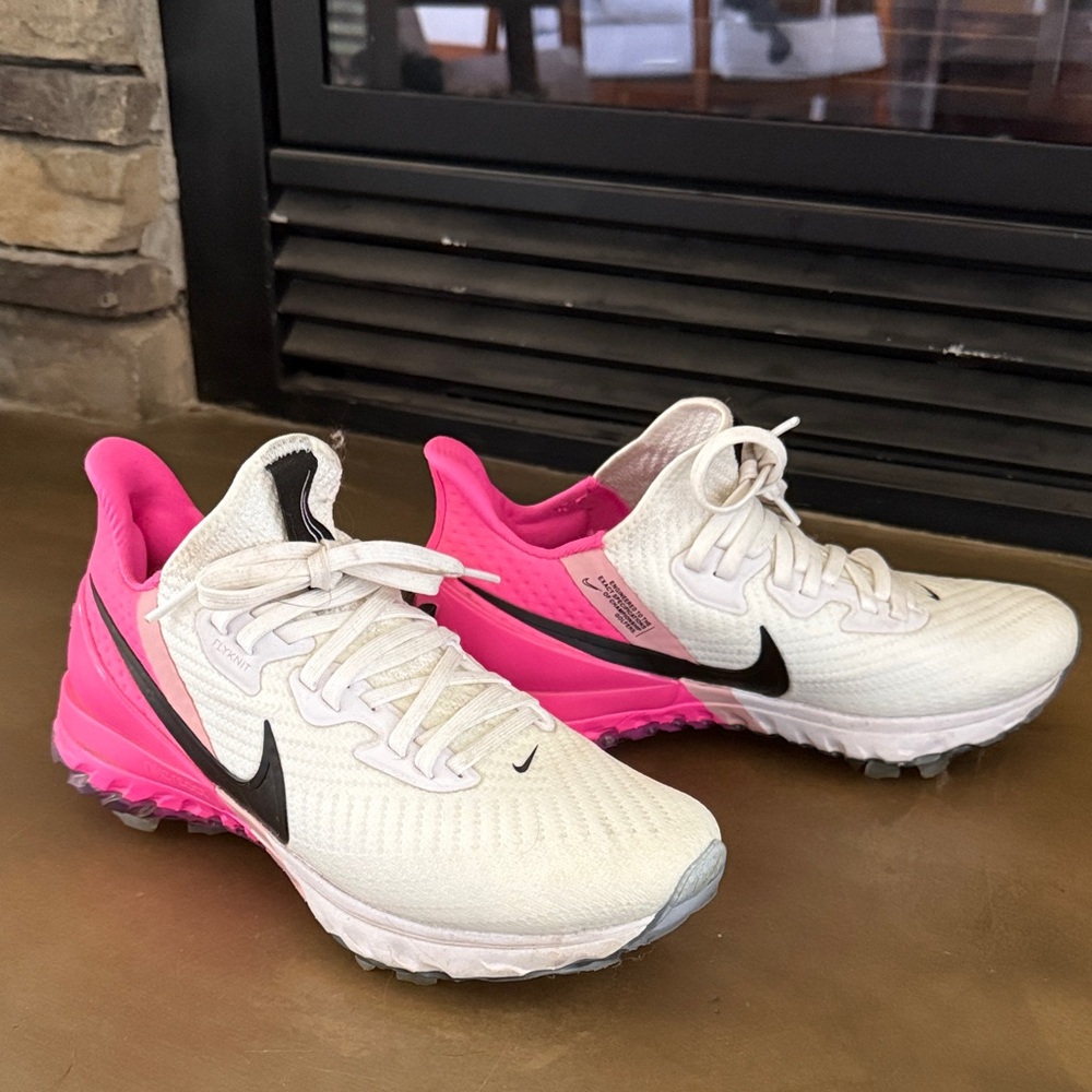Nike Golf Shoes Pink and White